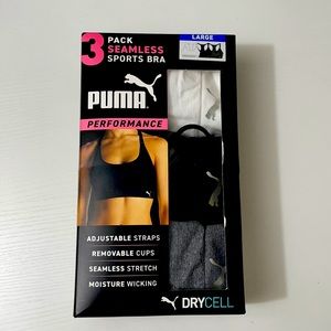 PUMA Ladies' Sports Bra, 3-pack